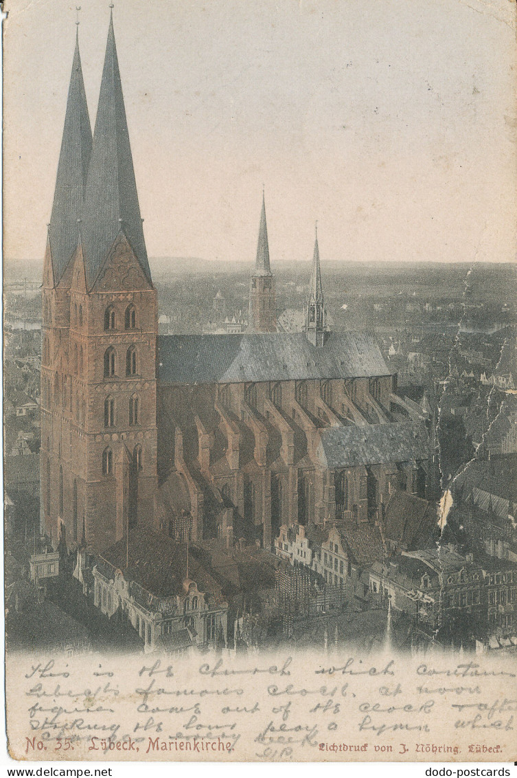 PC40630 Lubeck. Marienkirche. Nobring. No 35. B. Hopkins - Monde