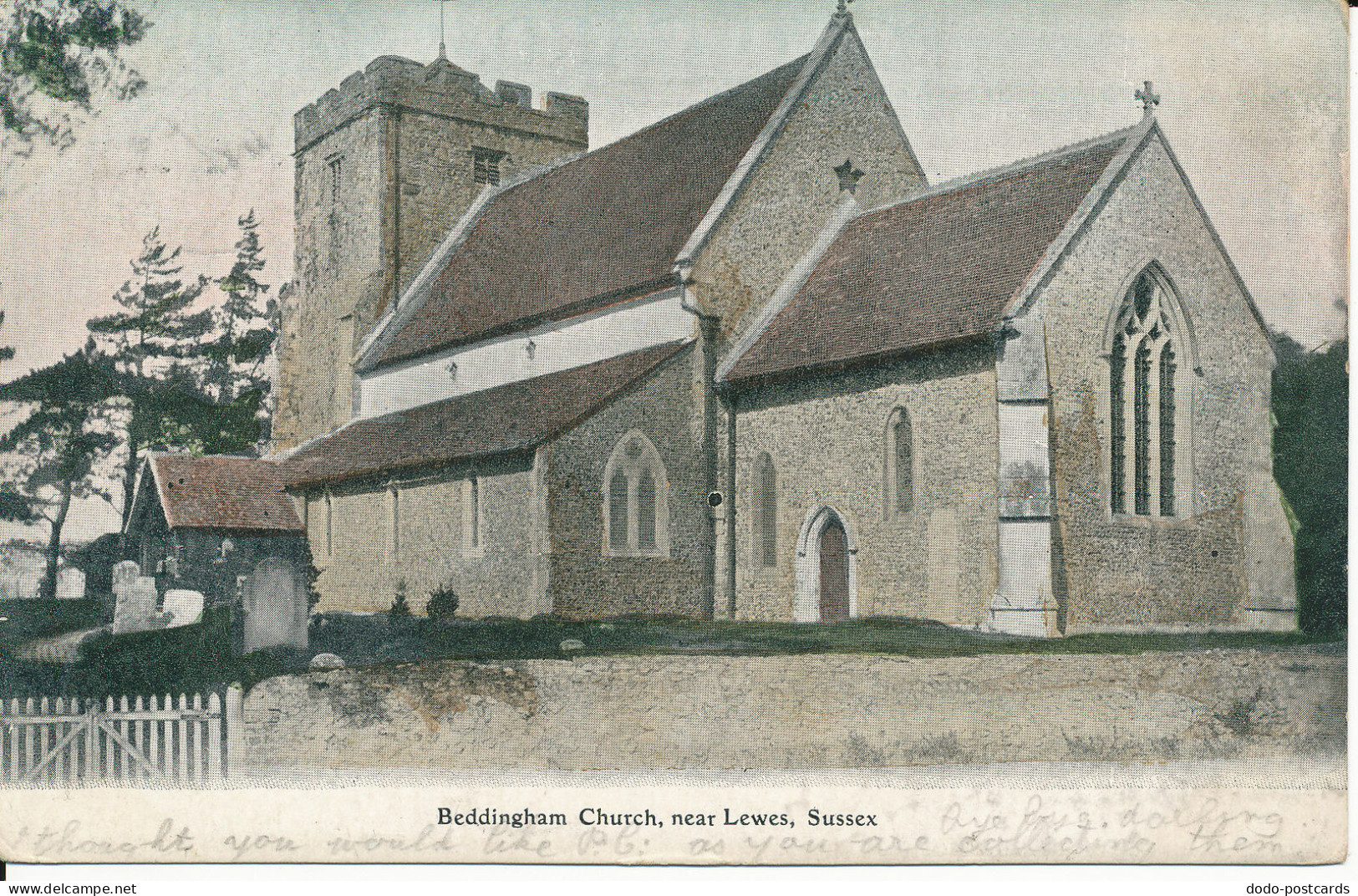 PC44199 Beddingham Church Near Lewes. Sussex. Homewood. 1905 - Monde