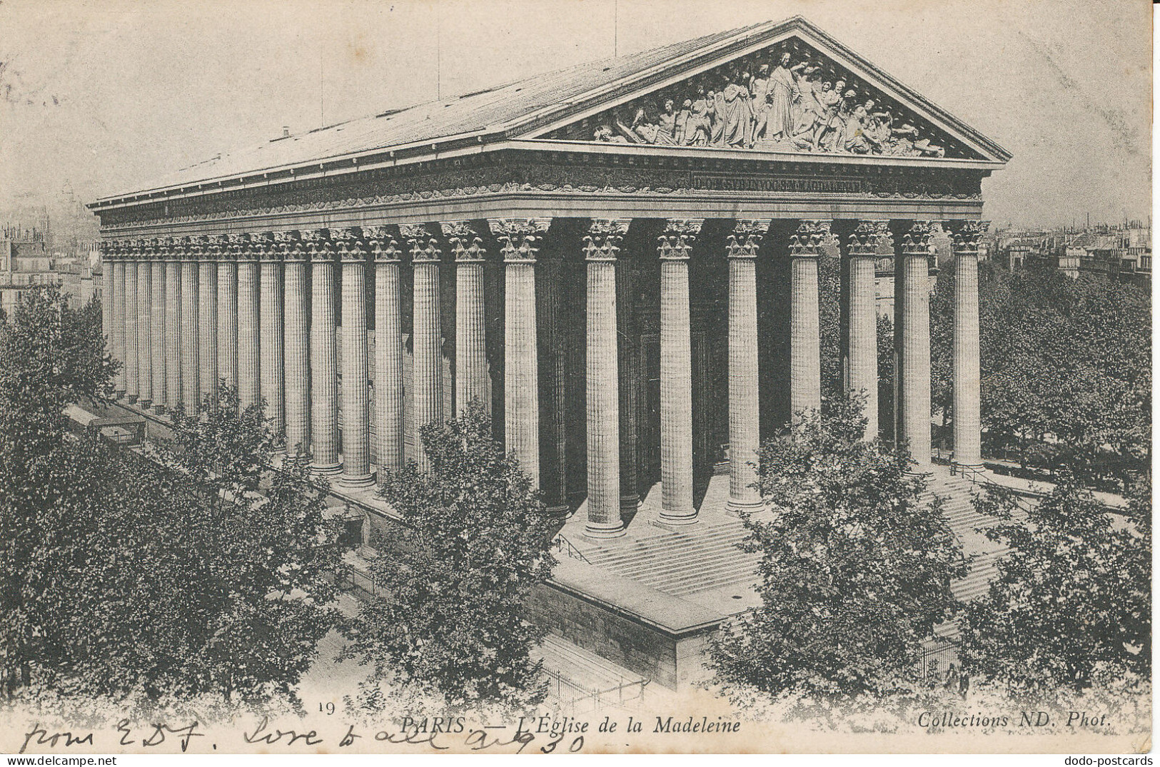 PC40850 Paris. L Eglise De La Madeleine. ND. No 19. 1904. B. Hopkins - Monde