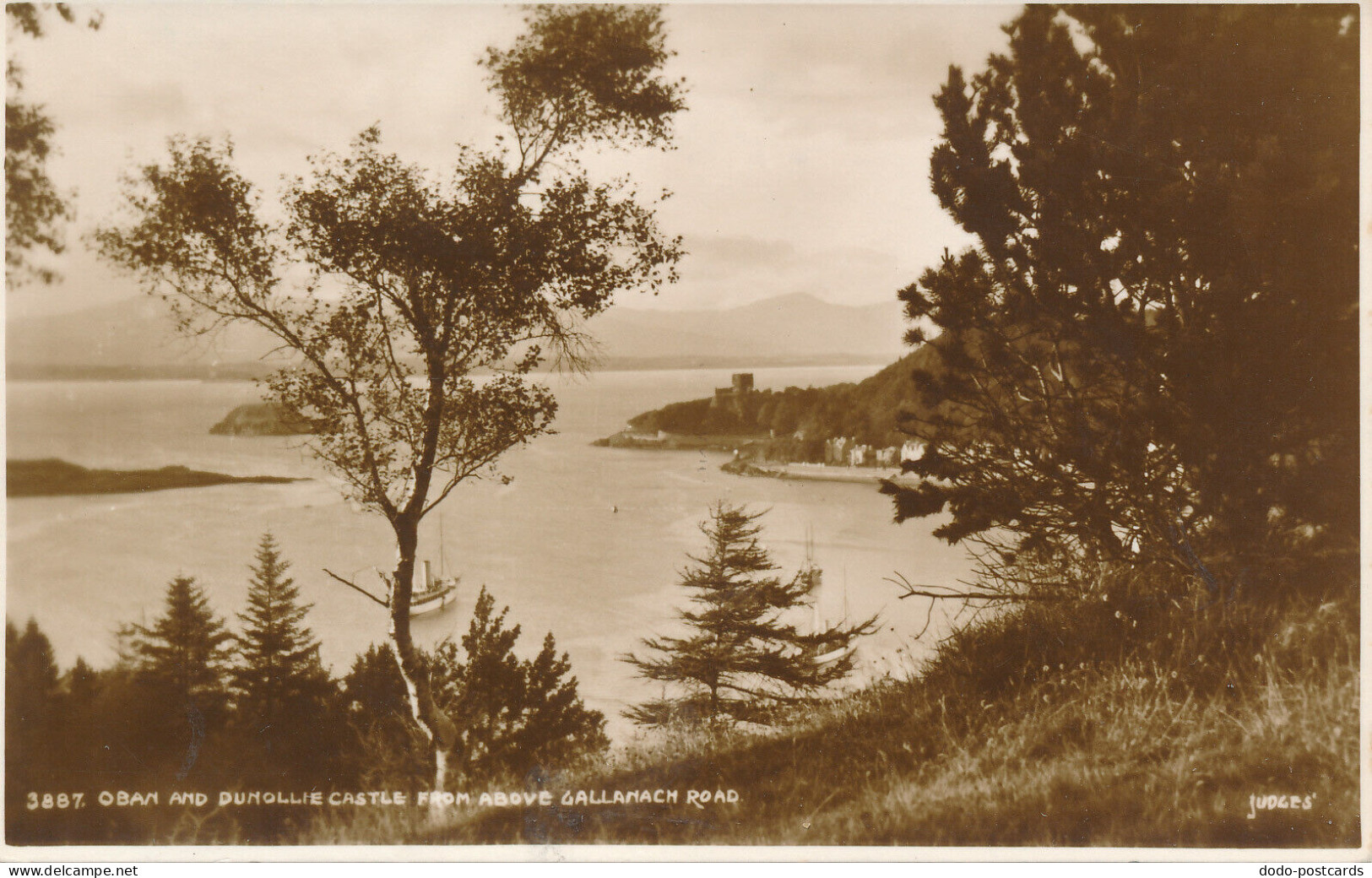 PC42220 Oban And Dunollie Castle From Above Gallanach Road. Judges Ltd. No 3887 - Monde