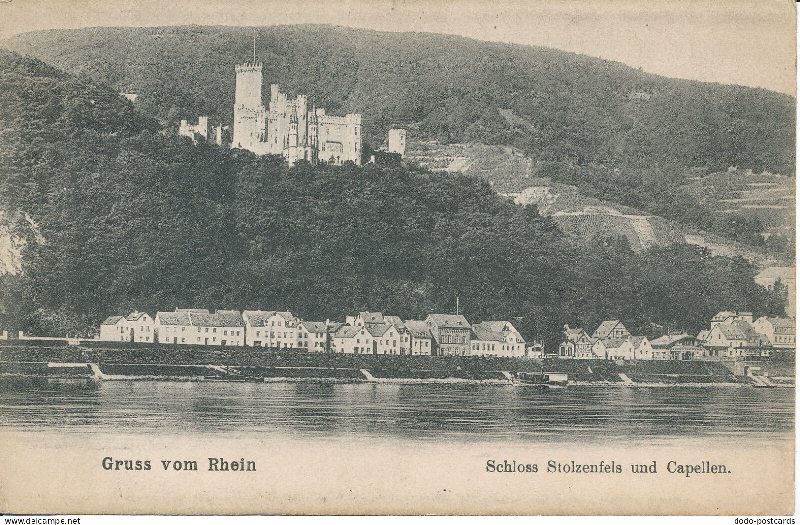 PC41007 Gruss Vom Rhein. Schloss Stolzenfels Und Capellen. B. Hopkins - Monde