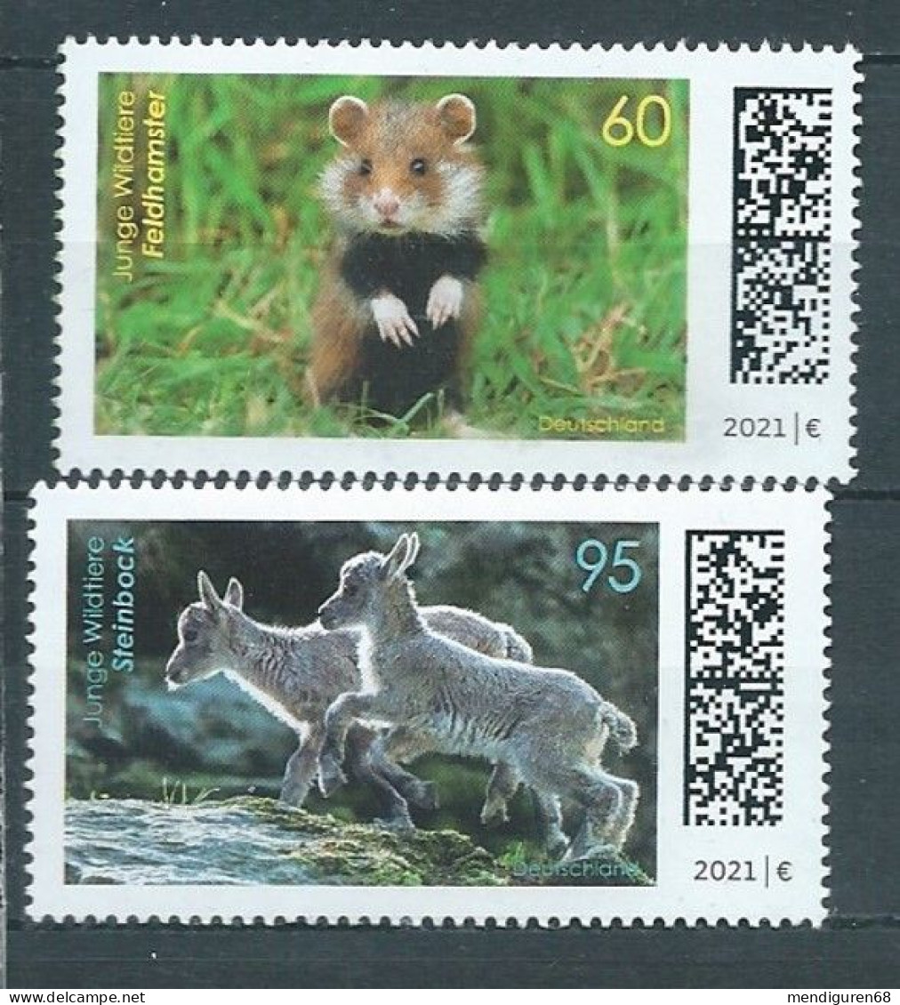 ALLEMAGNE ALEMANIA GERMANY DEUTSCHLAND BUND 2021 BABY ANIMALS SET 2V MNH MI 3608-09 YT 3386-87 SN 3217-18 - Ungebraucht