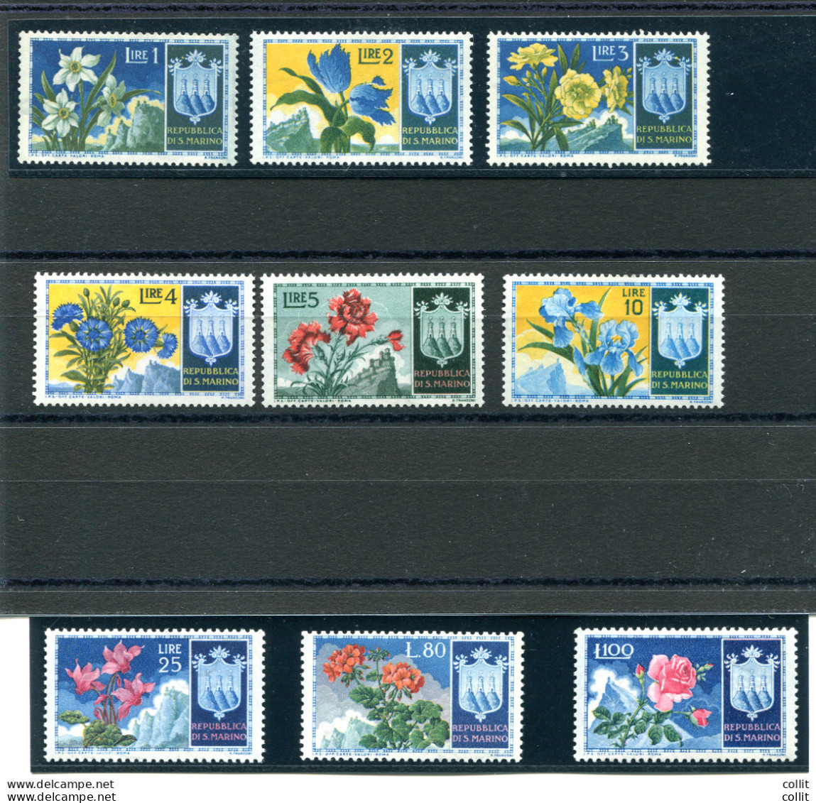 Fiori 1953 Serie Completa Molto Fresca, Ben Centrata - Unused Stamps