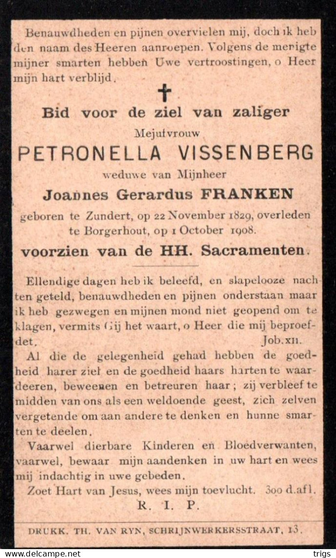 Petronella Vissenberg (1829-1908) - Images Religieuses