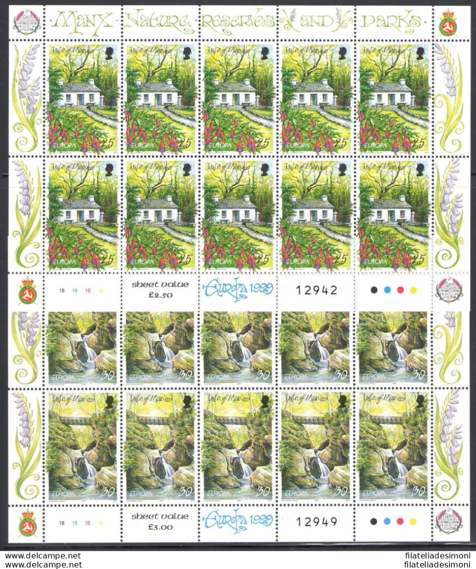 1999 EUROPA CEPT Man 2 Minifogli Da 10 Valori MNH** - Otros & Sin Clasificación