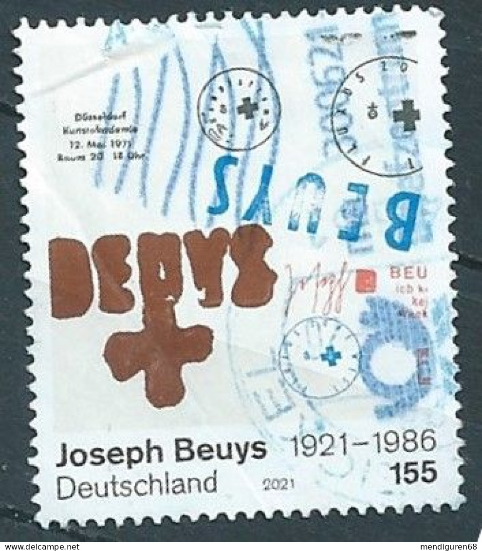 ALLEMAGNE ALEMANIA GERMANY DEUTSCHLAND BUND 2021 CENTENARY ARTIST JOSEPH BEUYS USED MI 3610 YT 3388 SN 3220 - Used Stamps