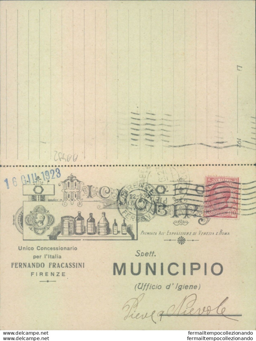 Aa492 Cartolina Commerciale Firenze Citta' 1923 - Firenze (Florence)