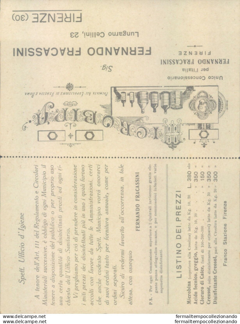 Aa492 Cartolina Commerciale Firenze Citta' 1923 - Firenze (Florence)