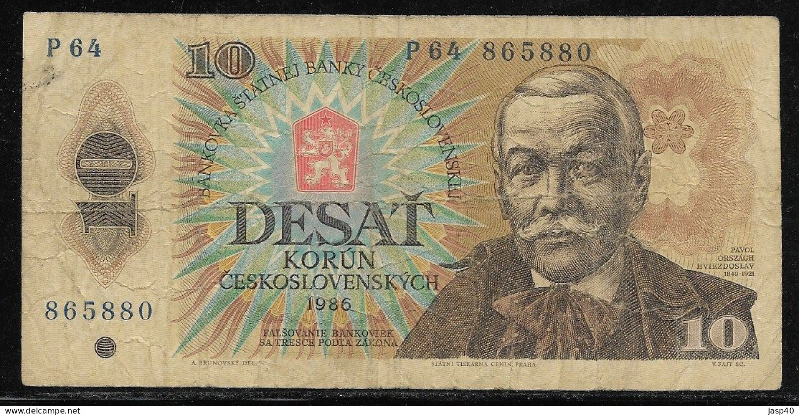 CHECOSLOVAQUIA - 10 KORUN DE 1986 - Tchécoslovaquie