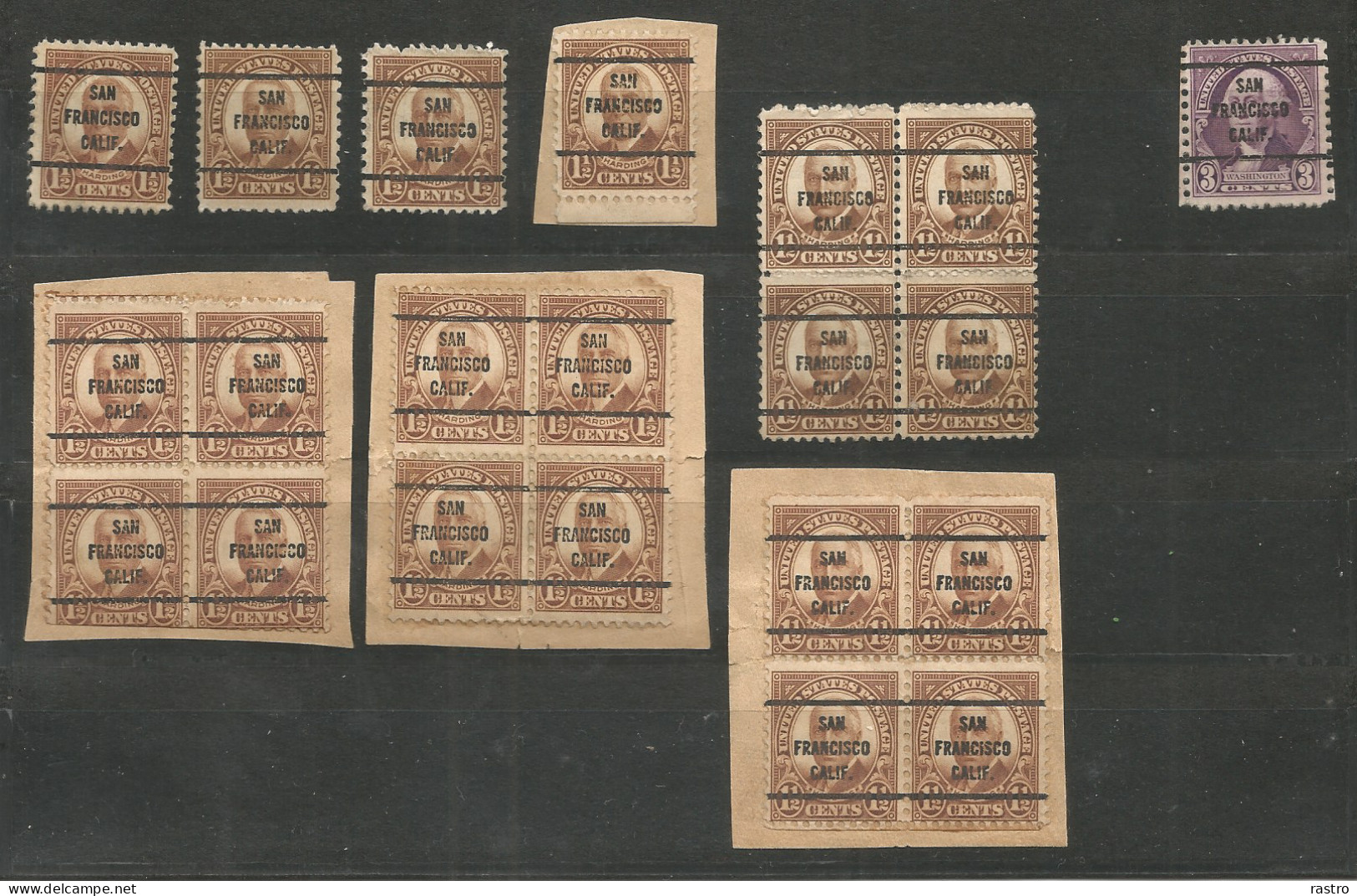 Lot : 20 X N° 684 (Harding) Et 1 X  720 (G. Washington) Tous Surch. "SAN FRANCISCO CALIF." - Precancels