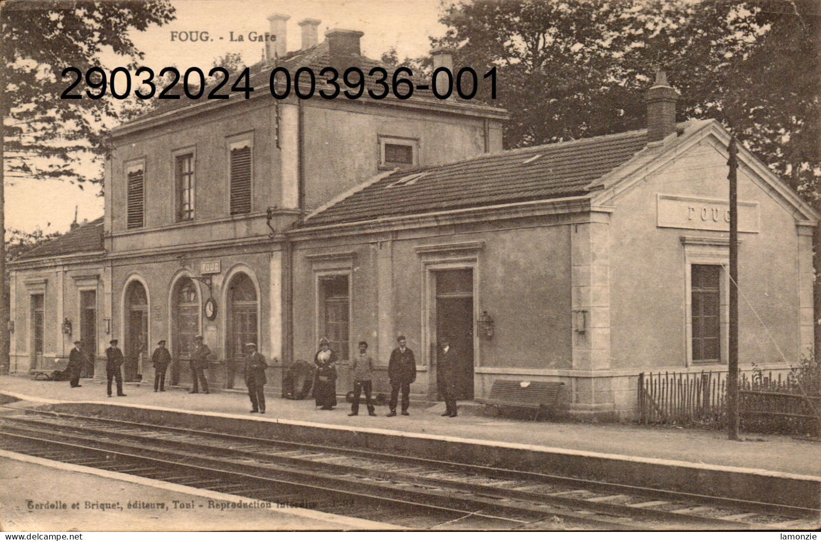 FOUG . Cpa - La Gare. (scans Recto-verso) - Foug