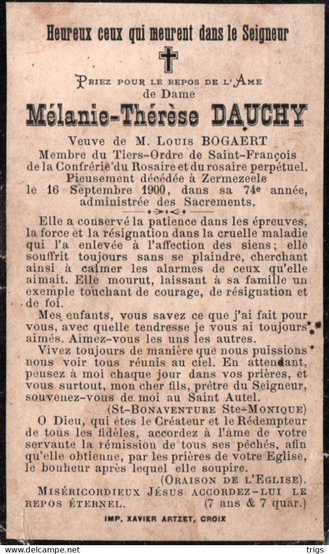 Mélanie Thérèse Dauchy (1826-1900) - Images Religieuses