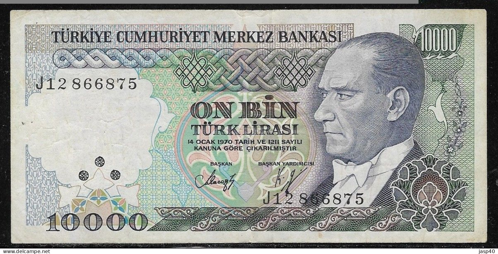 TURQUIA - 10000 LIRA DE 1970 - Turkey