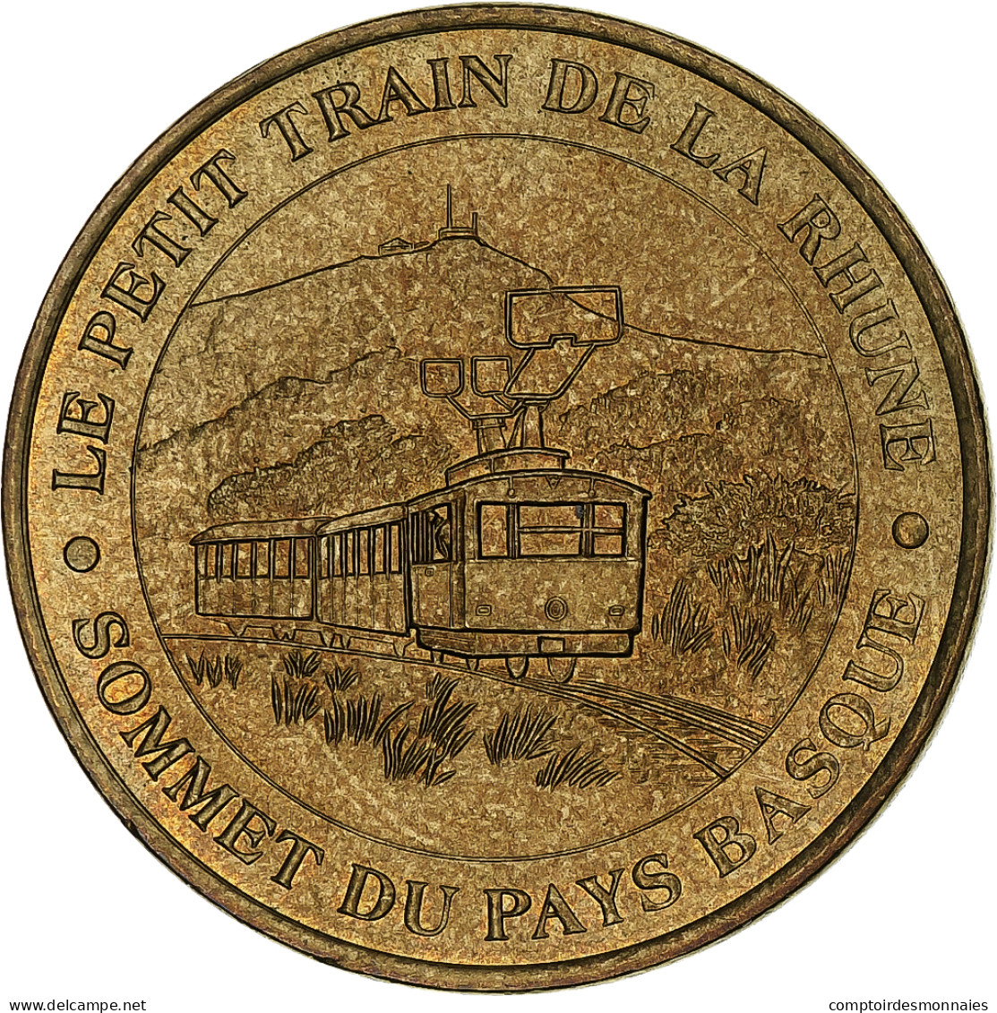 France, Jeton Touristique, Petit Train De La Rhune, 2002, MDP, Or Nordique, SPL - Other & Unclassified