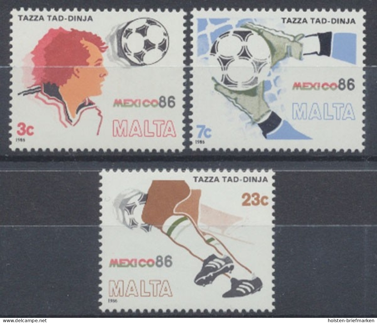 Malta, Fußball, MiNr. 748-750, Postfrisch - Malte