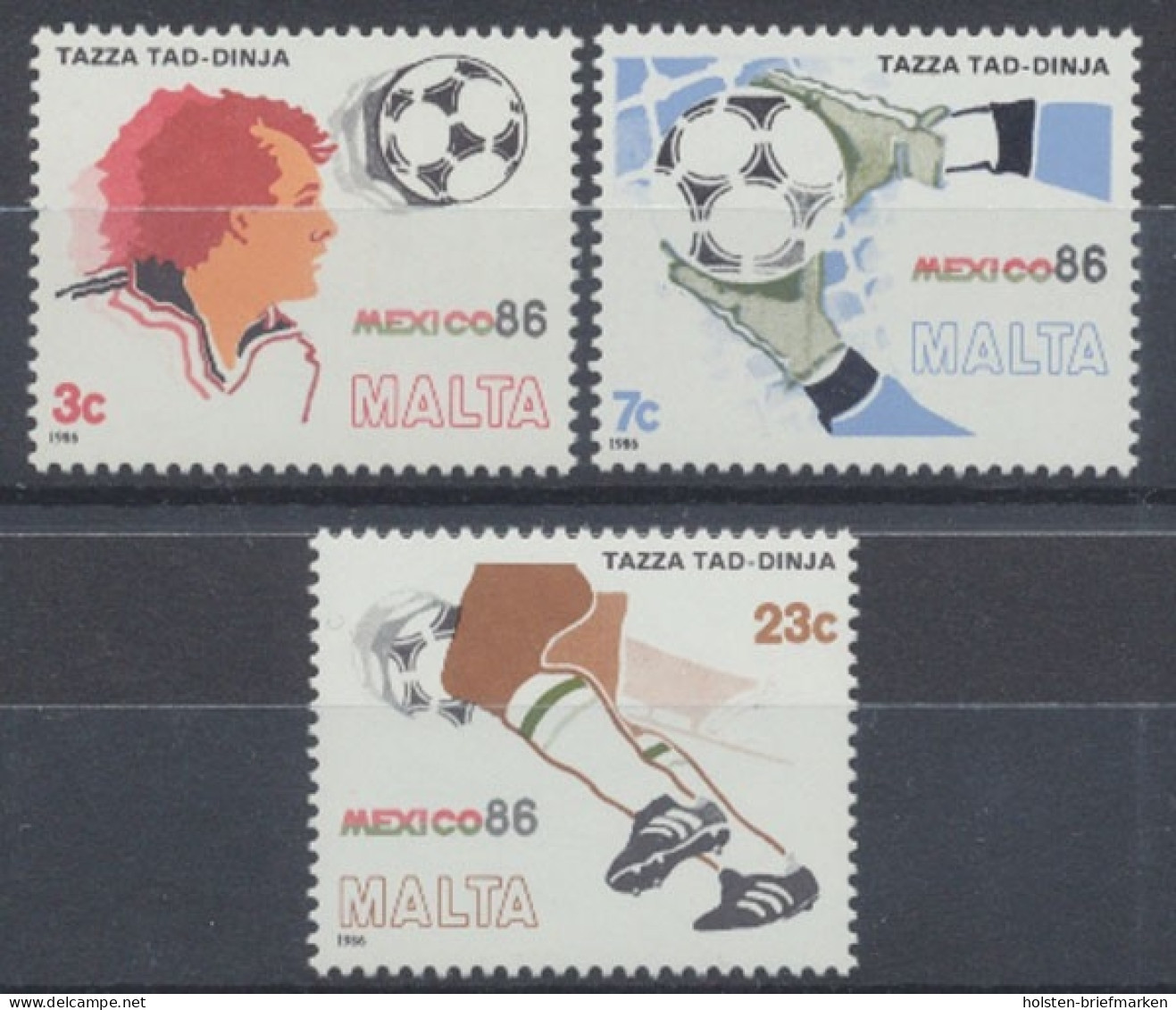 Malta, Fußball, MiNr. 748-750, Postfrisch - Malta