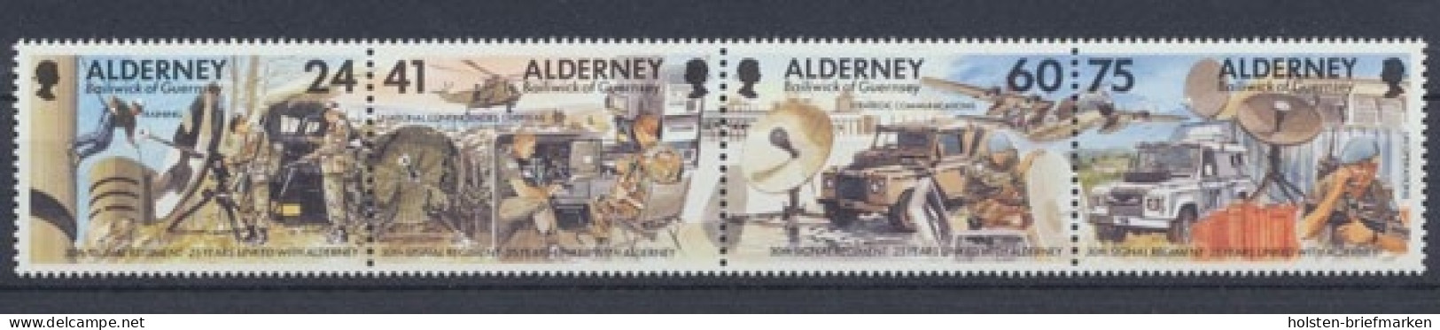 Alderney, MiNr. 90-93 Viererstreifen, Postfrisch - Alderney