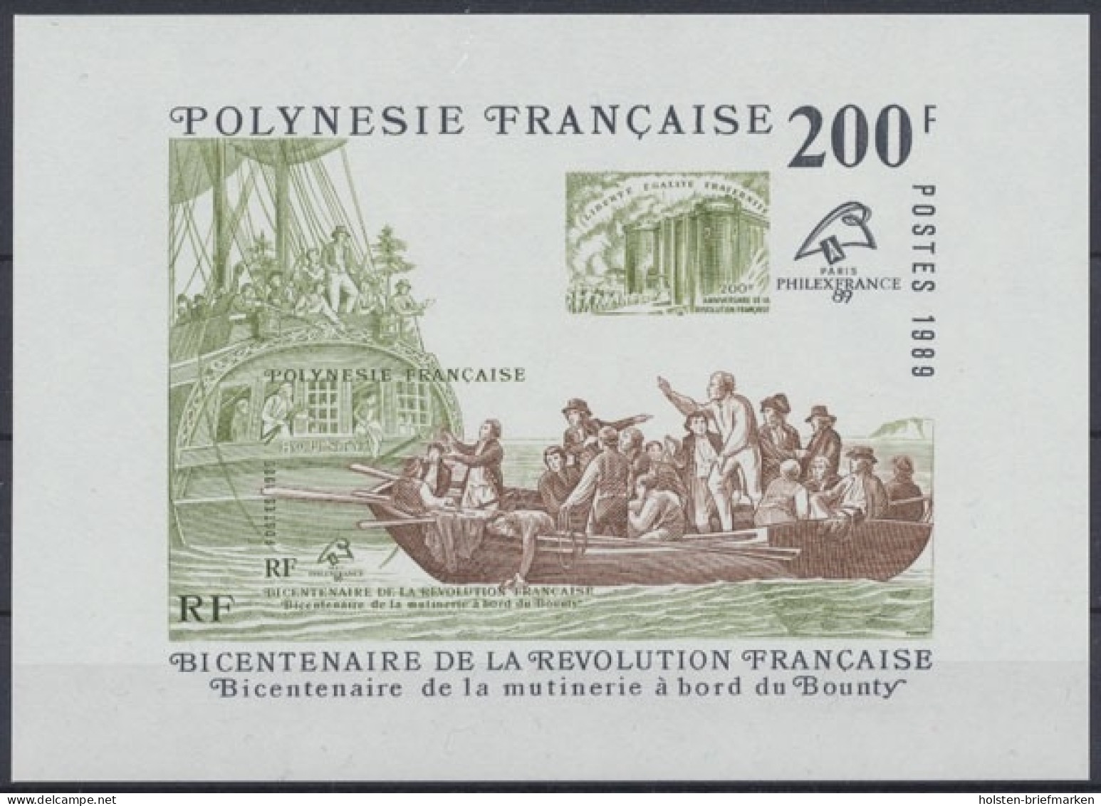 Französisch - Polynesien, Schiffe, MiNr. Block 15, Postfrisch - Blokken & Velletjes