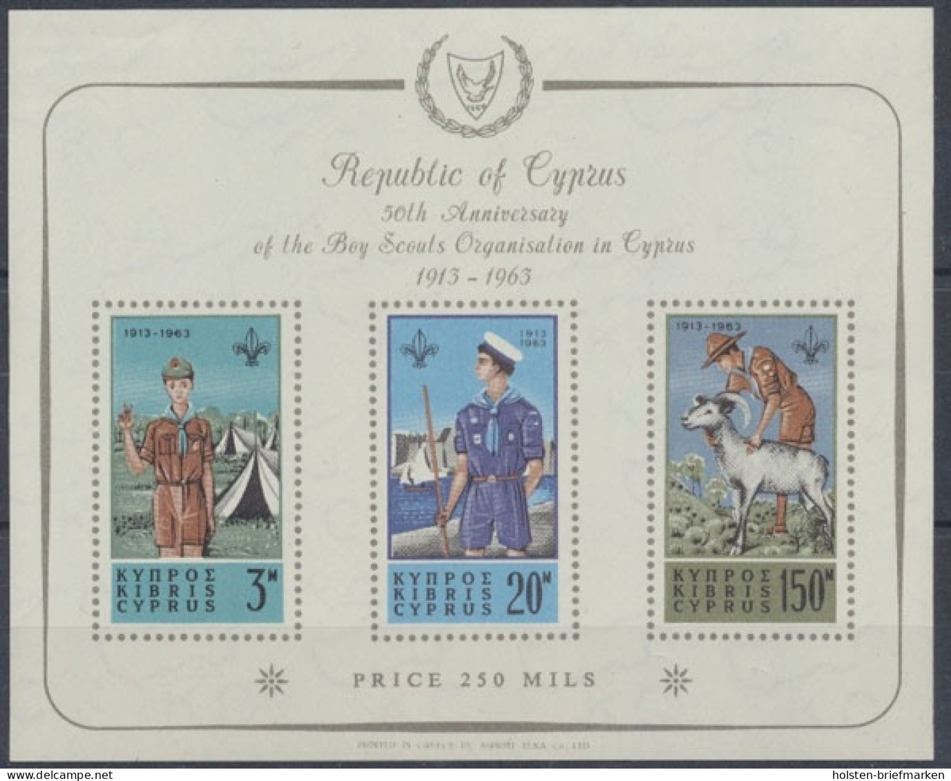 Zypern, MiNr. Block 1, Postfrisch - Unused Stamps