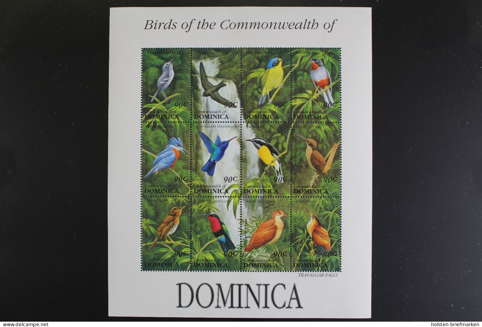 Dominica, Vögel, MiNr. 1659-1670 ZD-Bogen, Postfrisch - Dominica (1978-...)