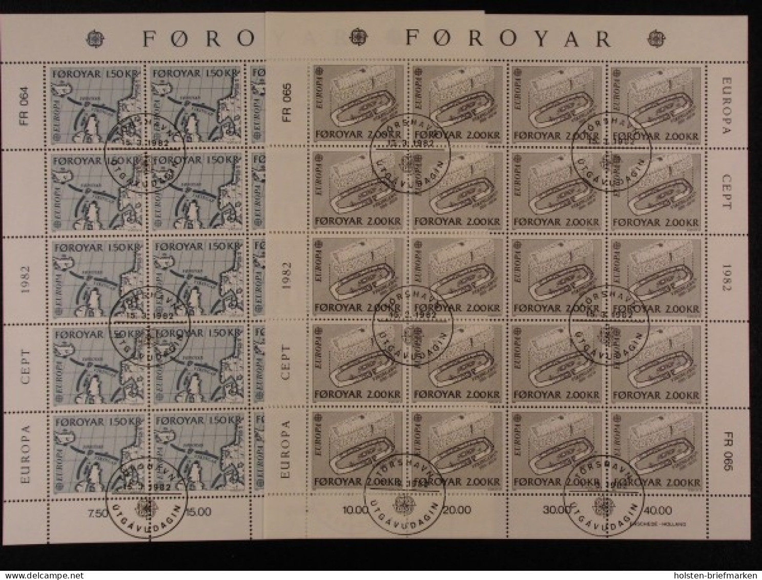 Färöer, MiNr. 70-71 Bögen, Gestempelt - Faroe Islands