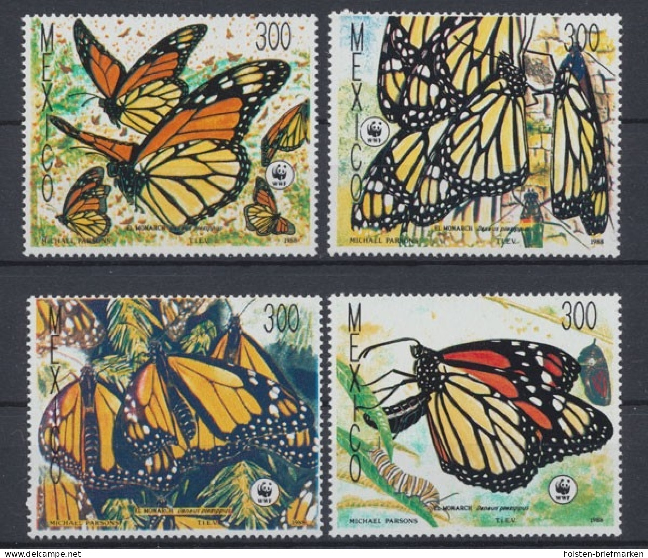 Mexiko, Schmetterlinge, MiNr. 2095-2098, Postfrisch - Mexico