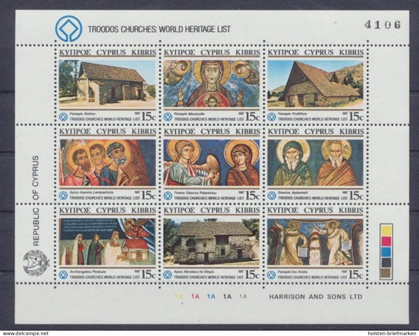 Zypern, MiNr. 672-680 KB, Postfrisch - Unused Stamps