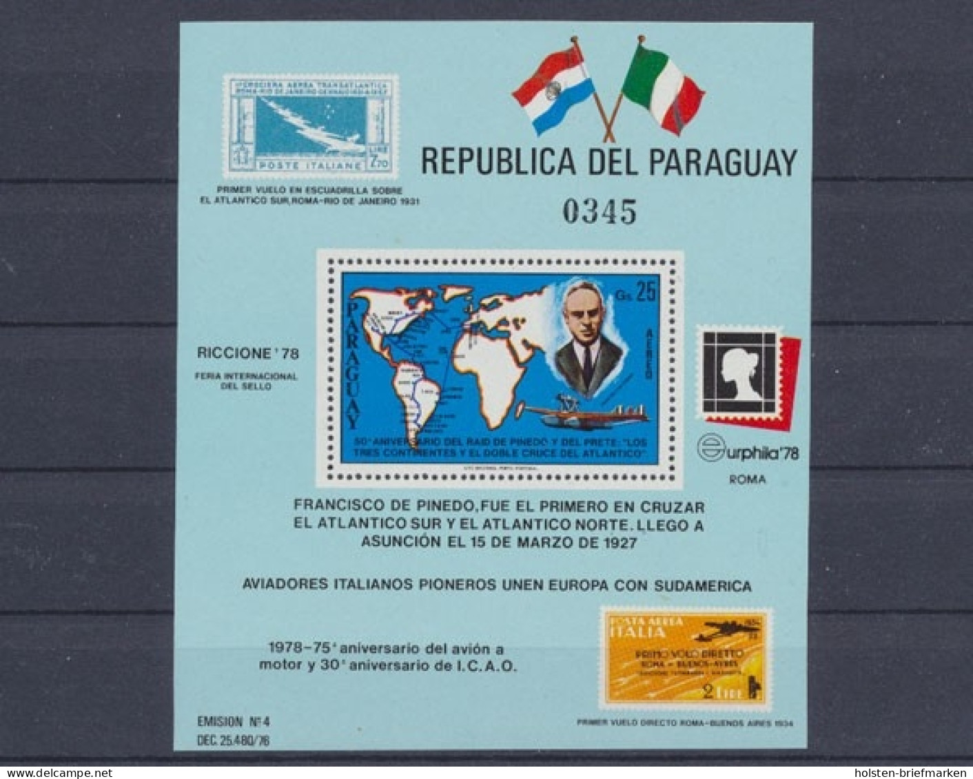 Paraguay, Michel Nr. Block 327, Postfrisch - Paraguay