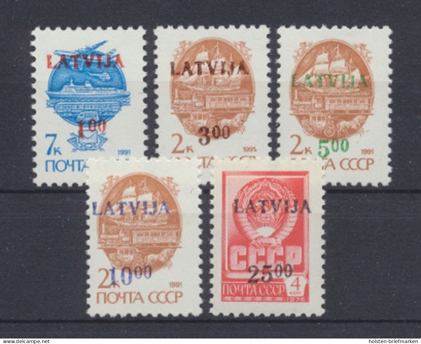 Lettland, MiNr. 335-339, Postfrisch - Lettonia