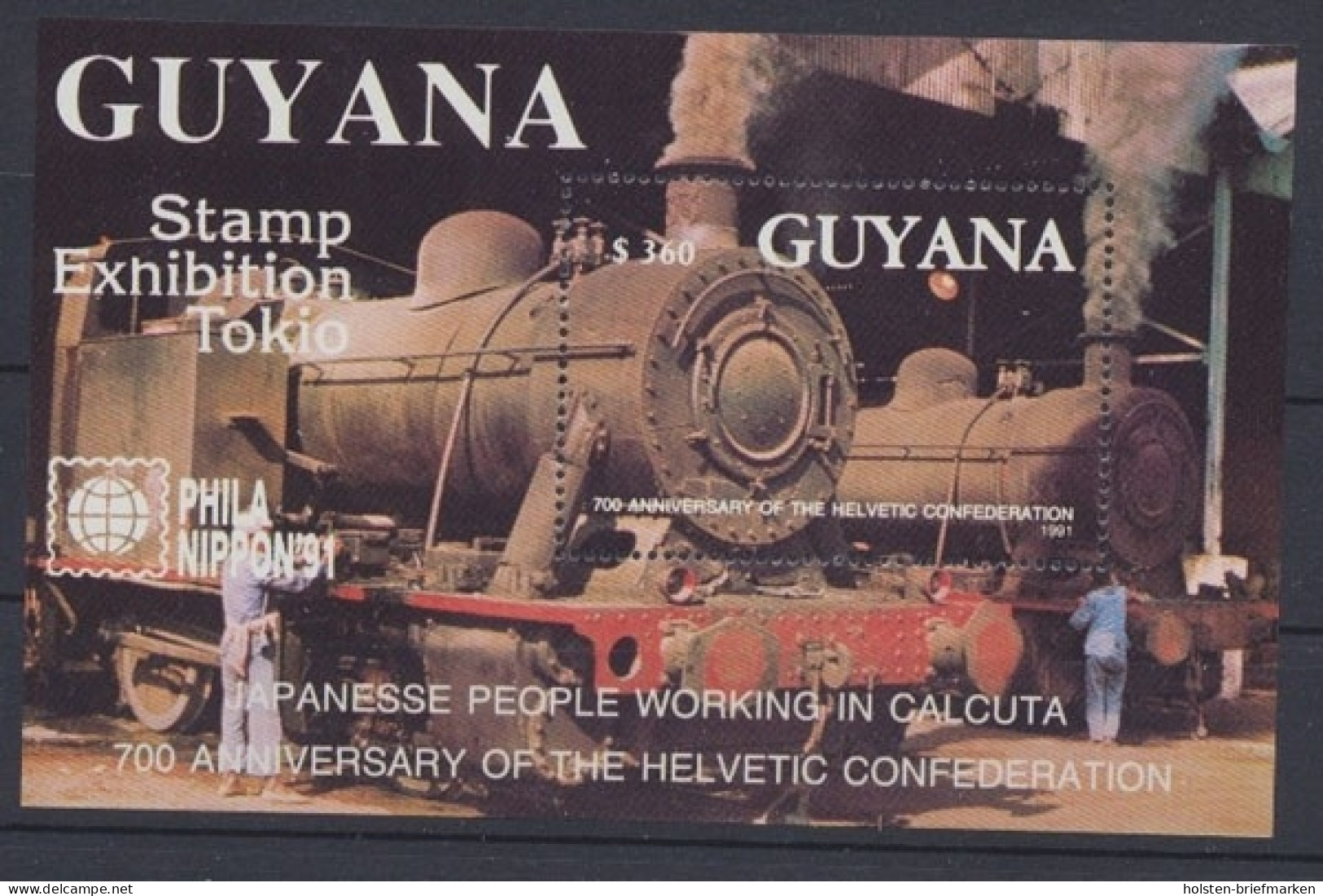 Guyana, Eisenbahn, MiNr. Block 136, Postfrisch - Guyane (1966-...)