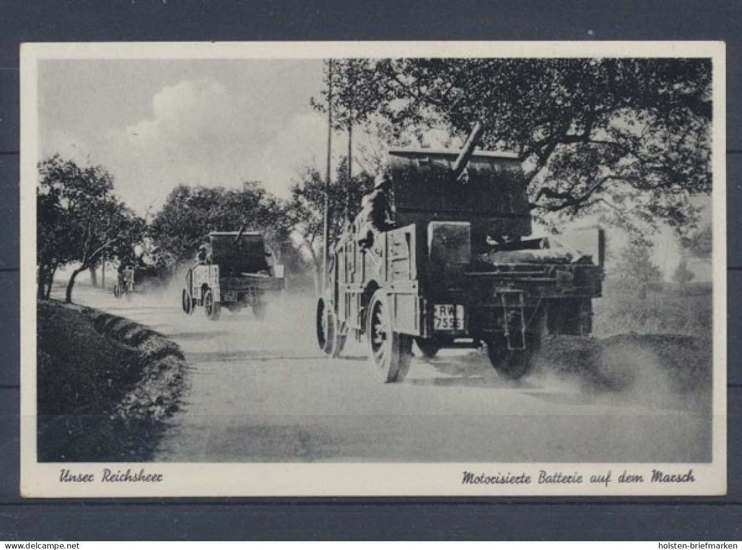 Unser Reichsheer, Motorisierte Batterie Auf Dem Marsch - Guerre 1939-45