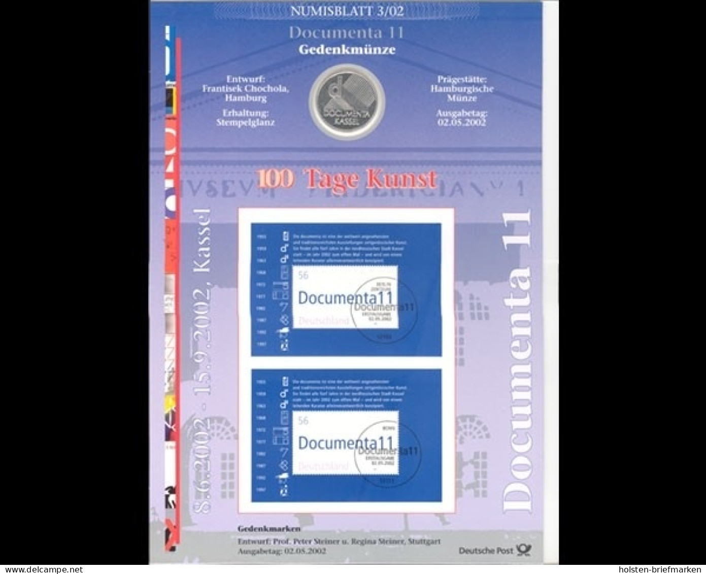 BRD, Numisblatt 3/2002, Documenta 11 - Autres & Non Classés