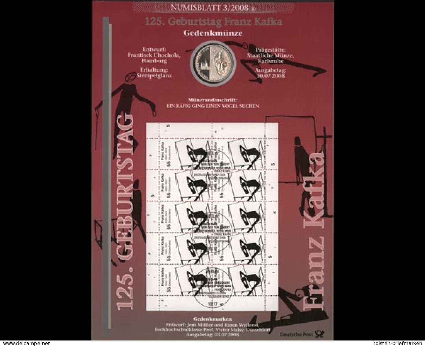 BRD, Numisblatt 3/2008, Franz Kafka - Other & Unclassified