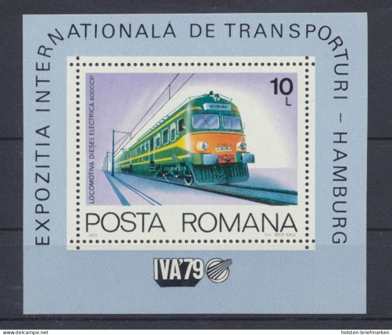Rumänien, Eisenbahn, MiNr. Block 166, Postfrisch - Autres & Non Classés