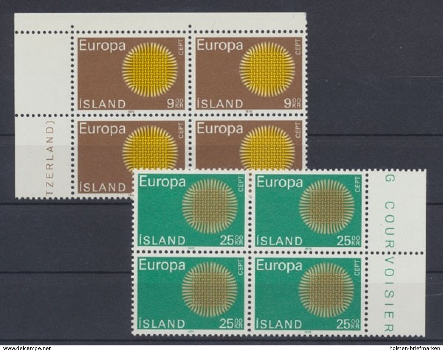 Island, Michel Nr. 442-443 (4), Postfrisch - 1970