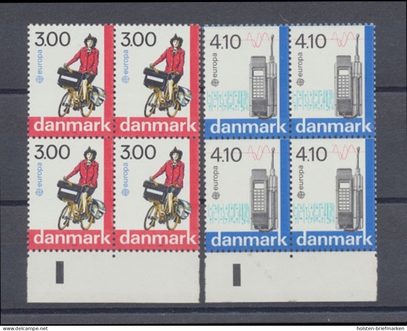 Dänemark, MiNr. 921-922 Viererblock, Postfrisch - Sonstige & Ohne Zuordnung