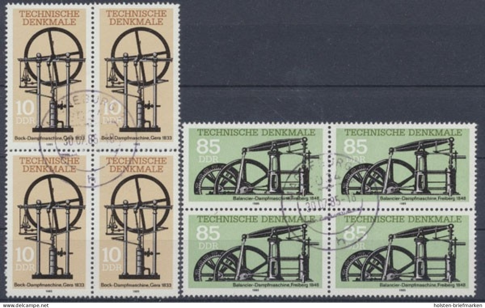 DDR, MiNr. 2957-2958, Viererblöcke, Gestempelt - Used Stamps