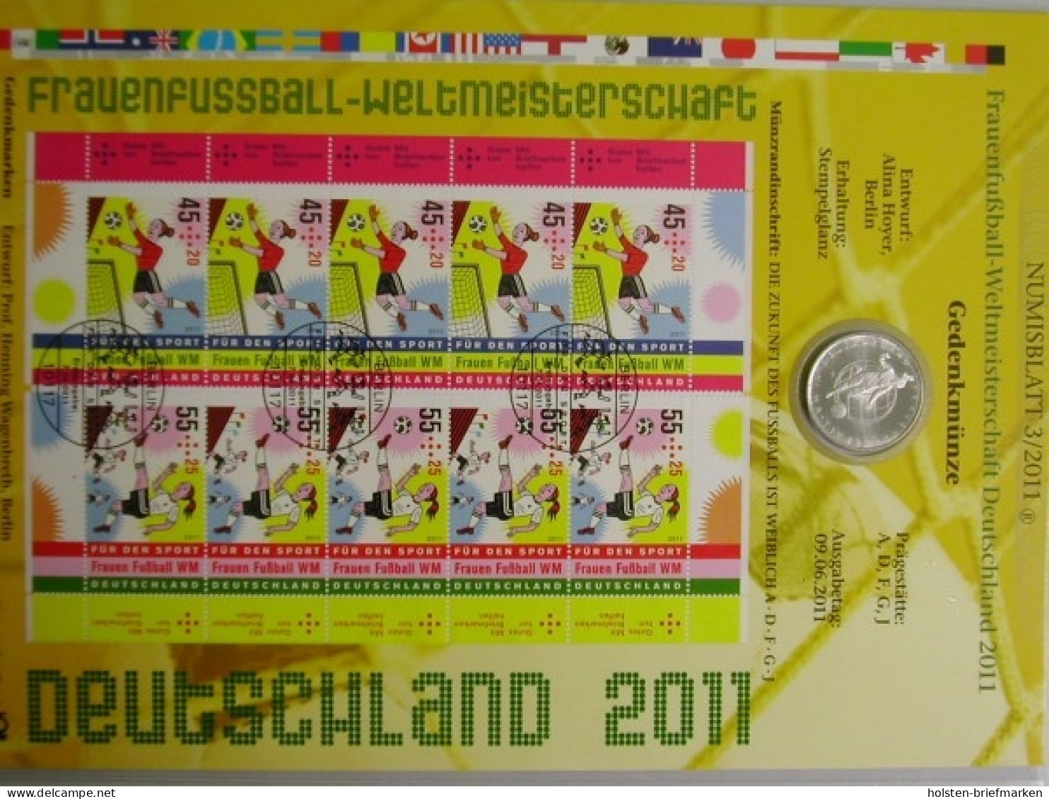 BRD, Numisblatt 3/2011, Frauenfussball-WM 2011 - Sonstige & Ohne Zuordnung