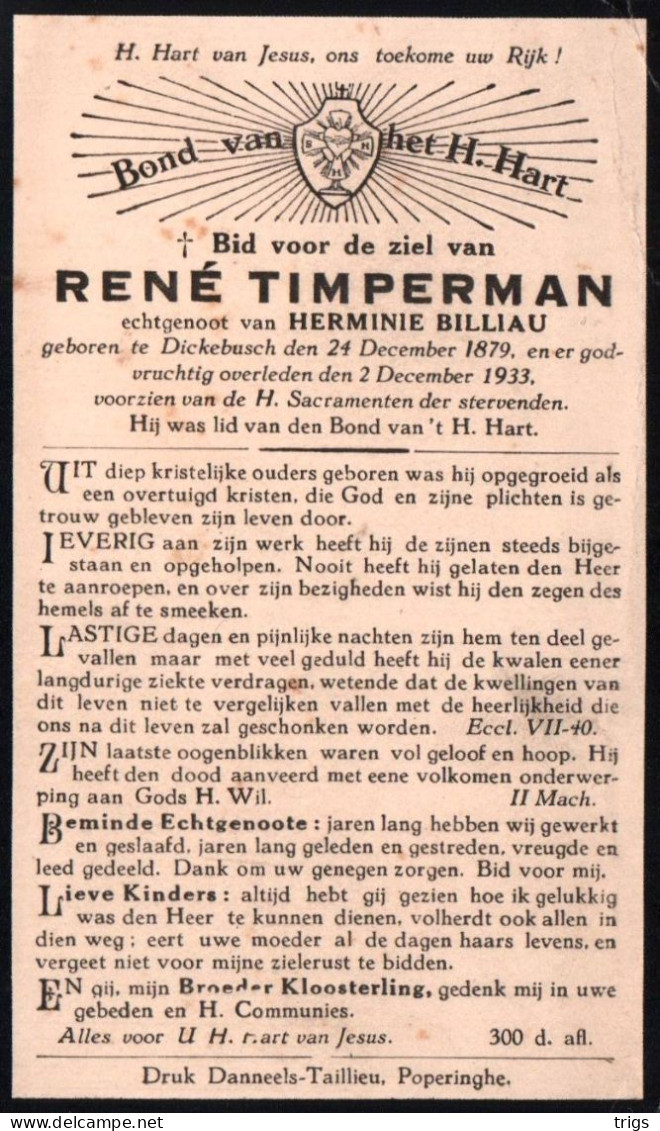 René Timperman (1879-1933) - Images Religieuses