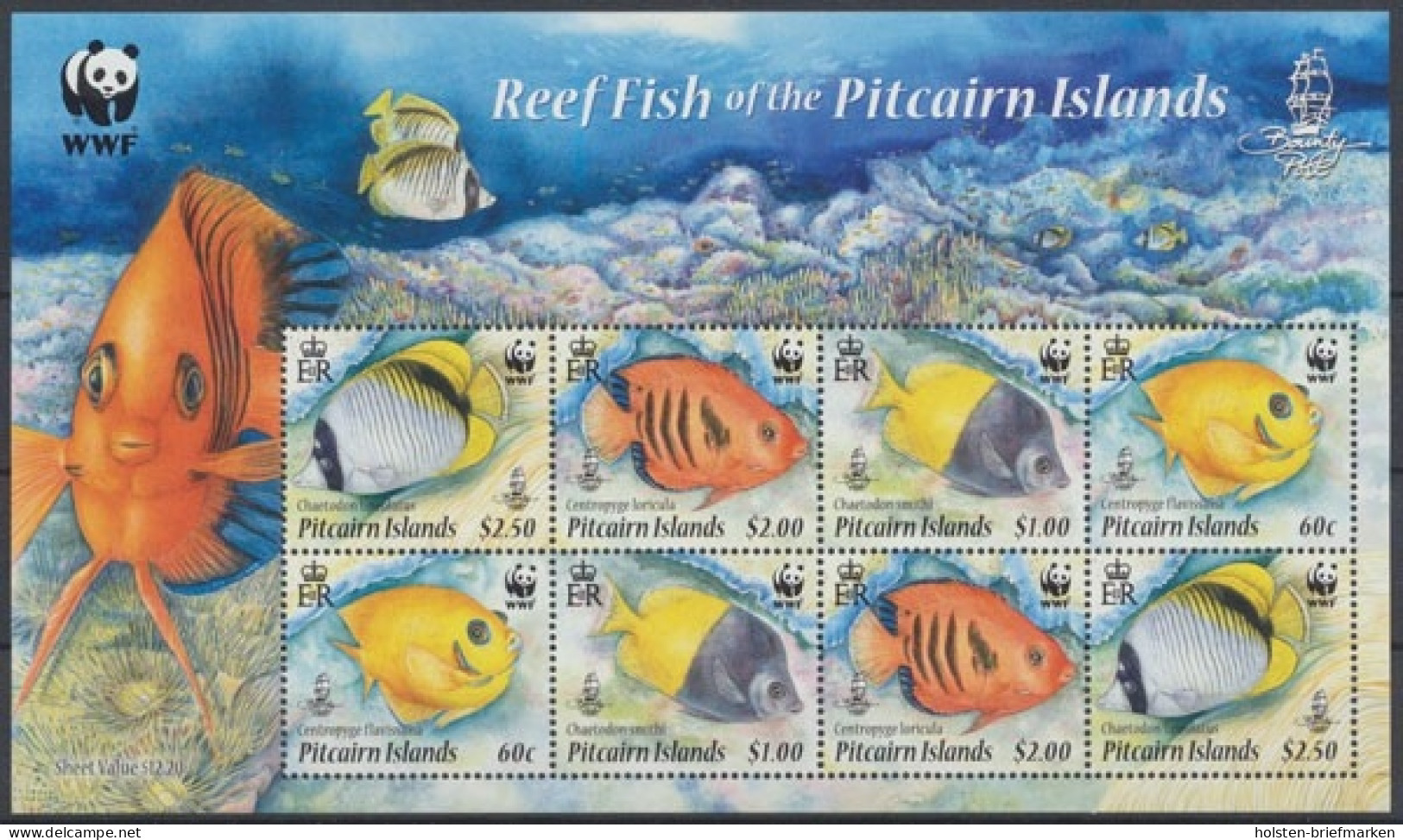 Pitcairn, Fische / Meerestiere, MiNr. 805-808 Kleinbogen, Postfrisch - Pitcairn