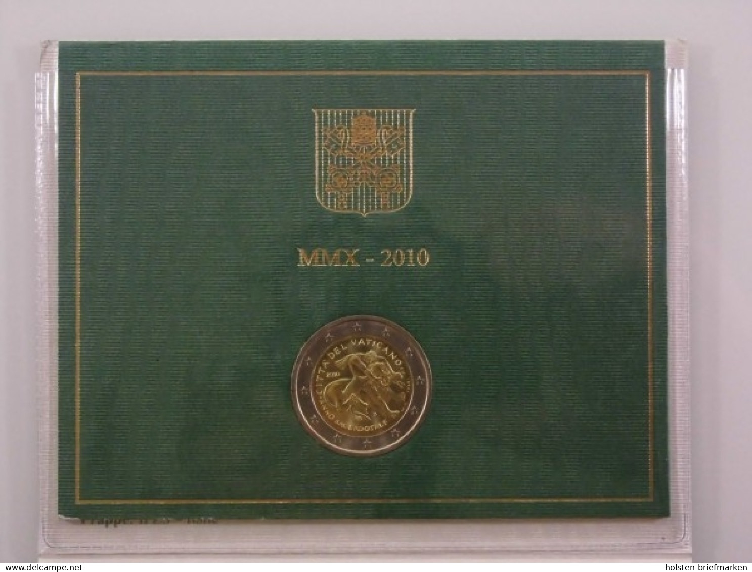Vatikan, 2 Euro Priesterjahr, 2010, Stempelglanz, Folder - Vatican
