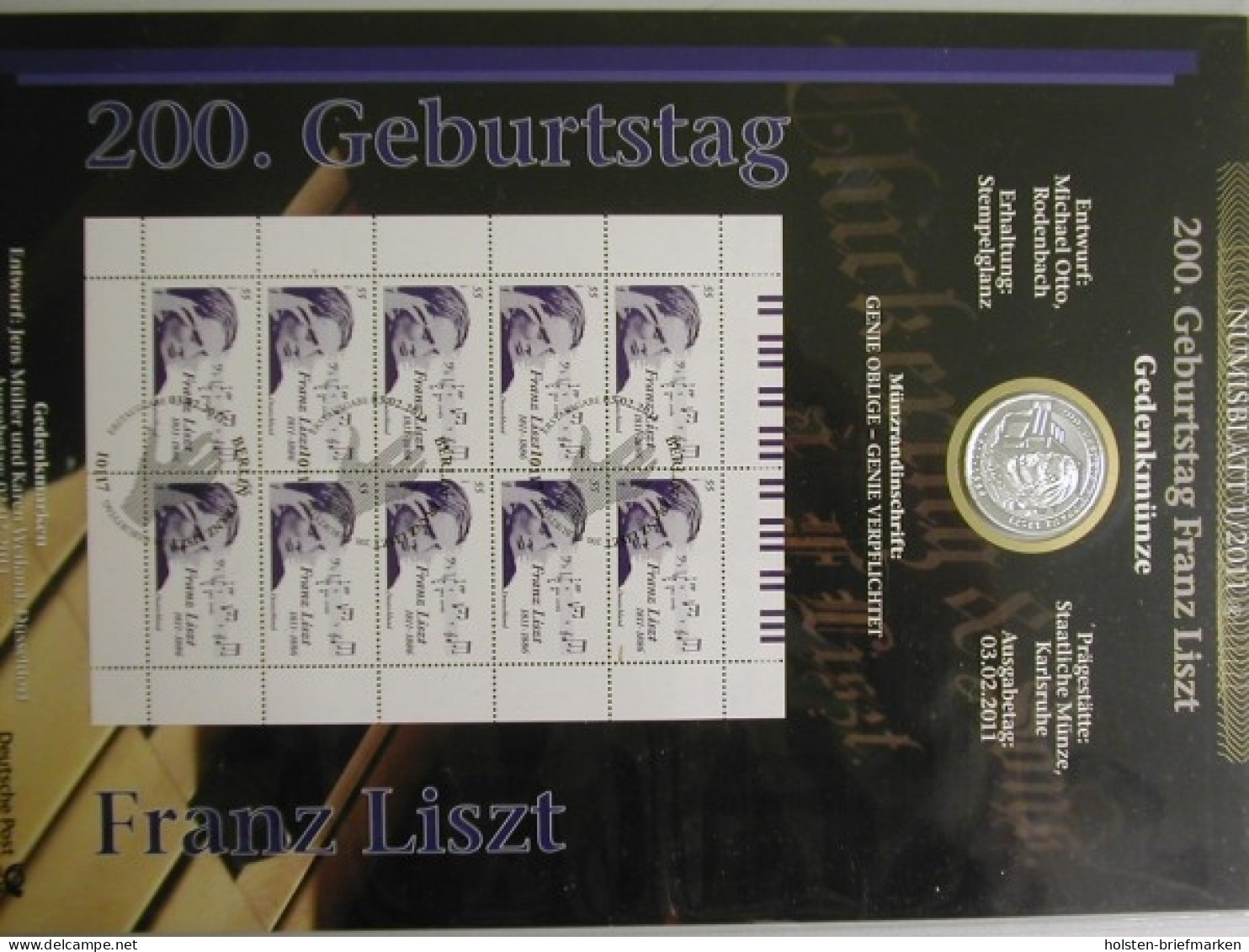 BRD Numisblätter, Kompletter Jahrgang 2011 - Autres & Non Classés