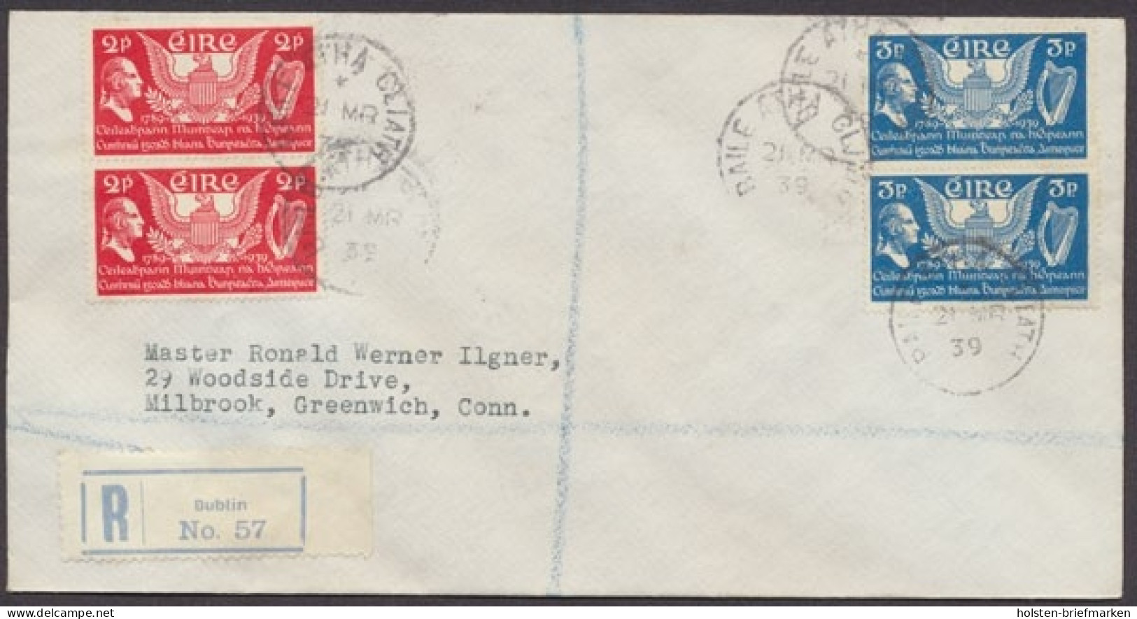 Irland, Michel Nr. 69-70 (2), R - Brief - Other & Unclassified