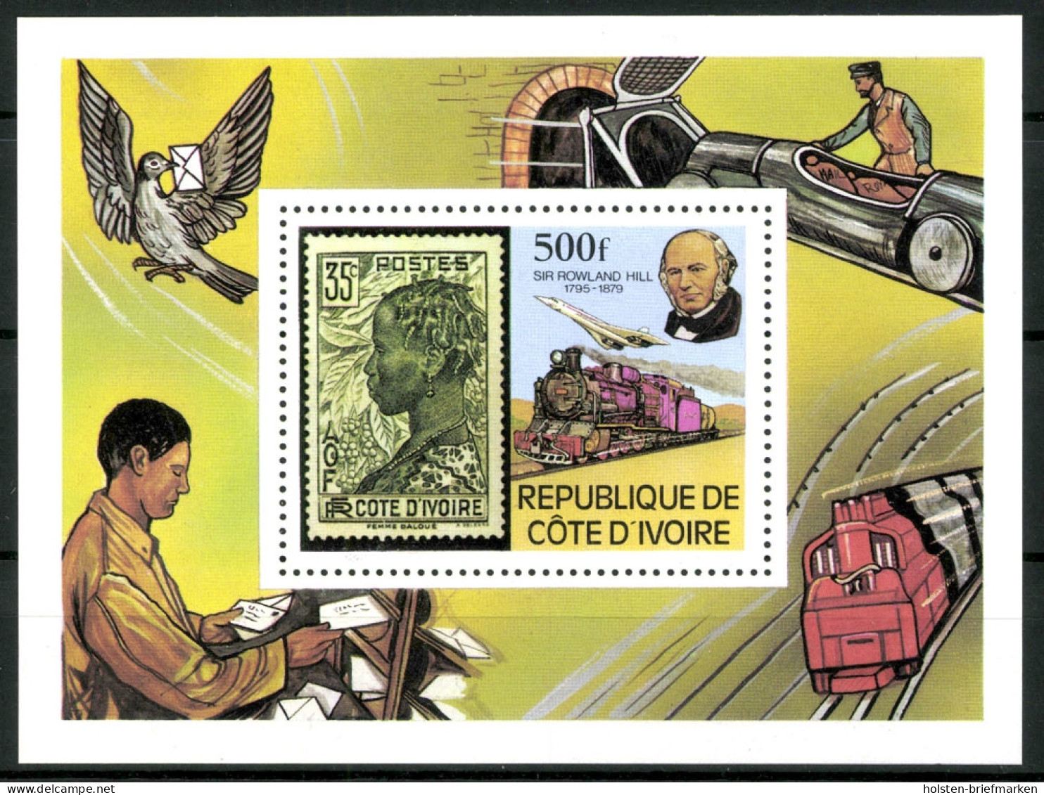 Elfenbeinküste, Eisenbahn, MiNr. Block 14, Postfrisch - Ivory Coast (1960-...)