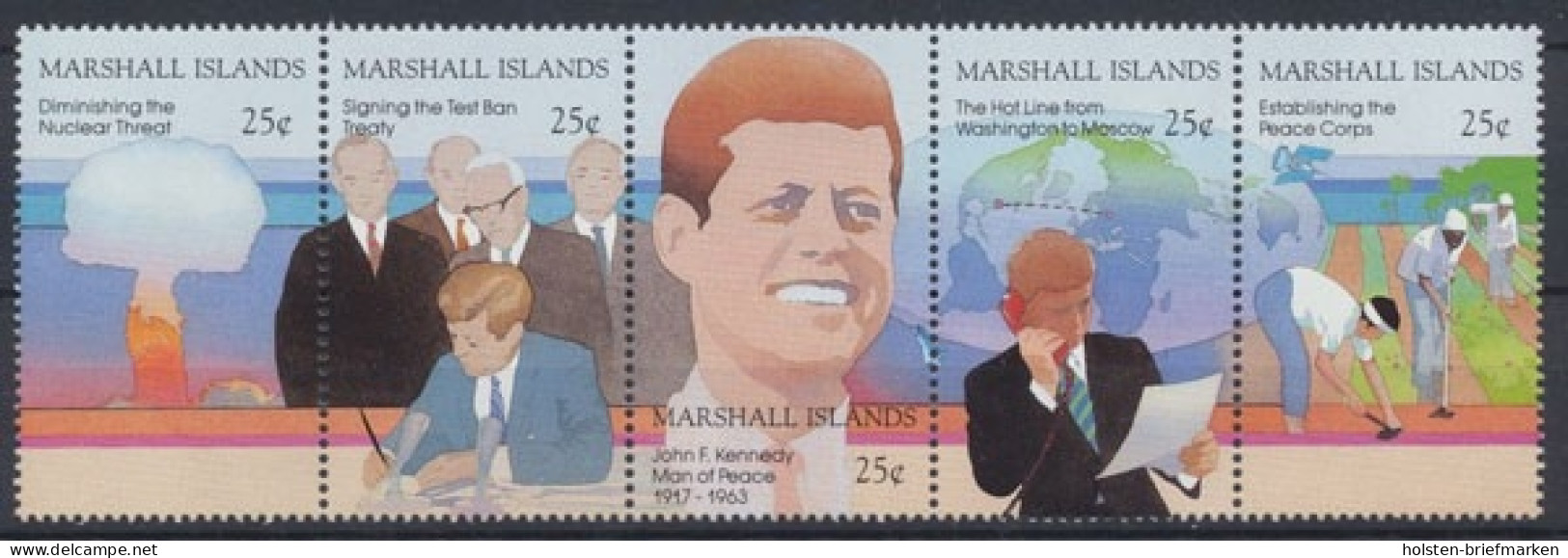Marshall-Inseln, Michel Nr. 194-198 ZD, Postfrisch / MNH - Marshall