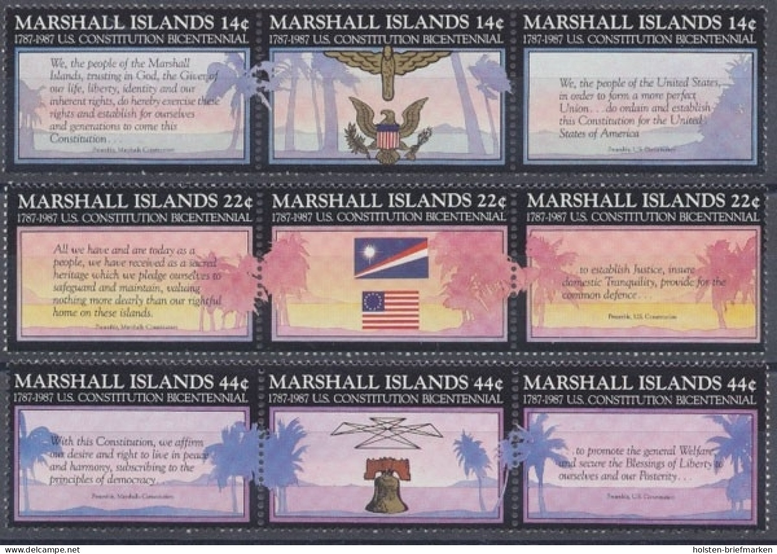 Marshall-Inseln, MiNr. 125-133, Postfrisch - Marshall Islands