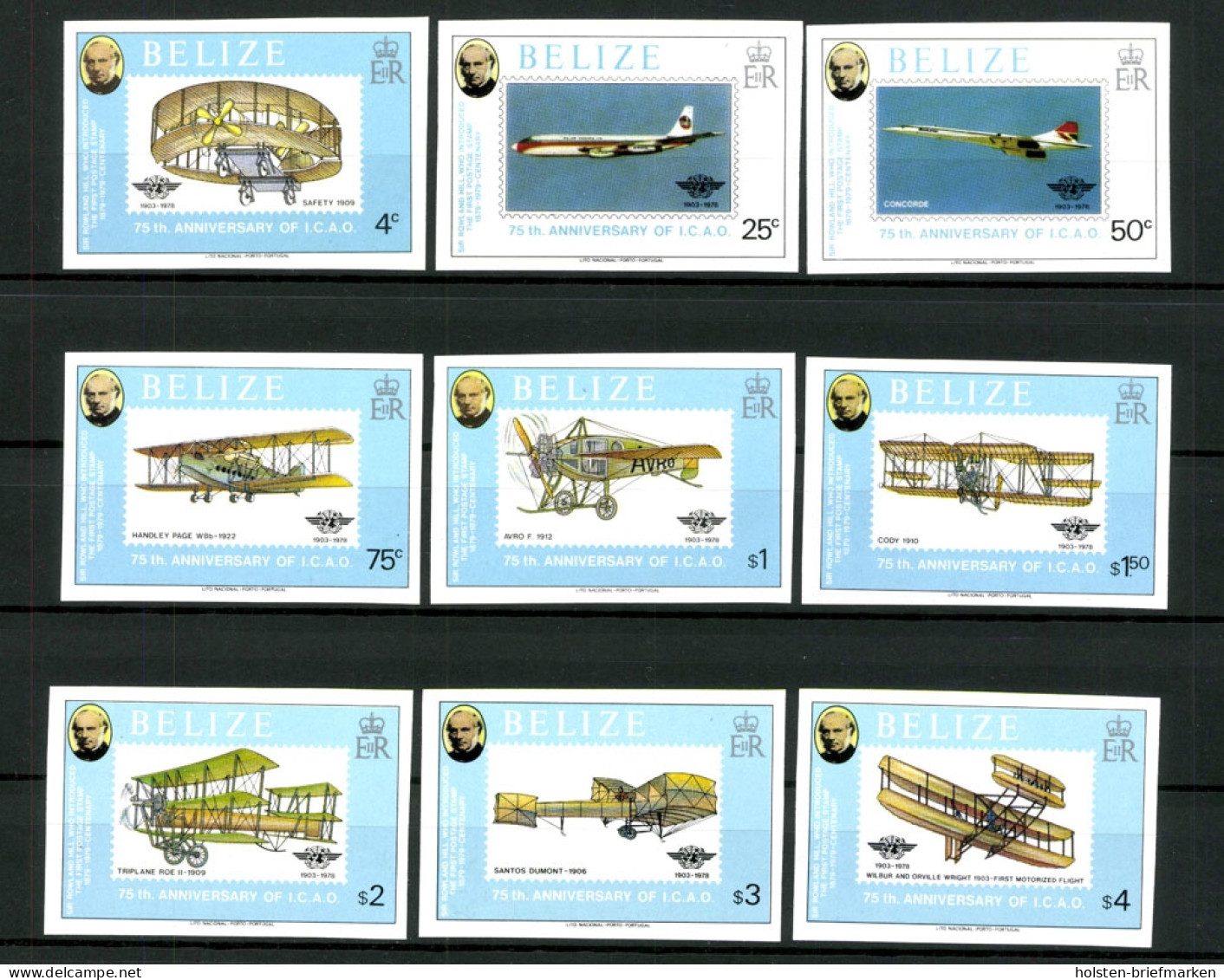 Belize, MiNr. 420-428 B, Postfrisch - Belize (1973-...)