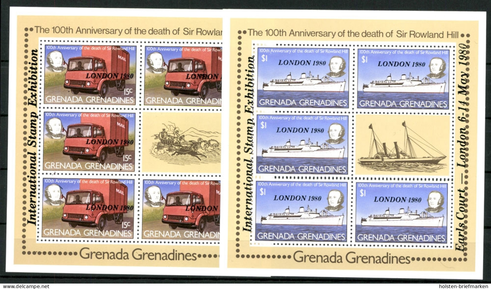 Grenada-Grenadinen, MiNr. 390-393 Kleinbögen, Postfrisch - Grenade (1974-...)