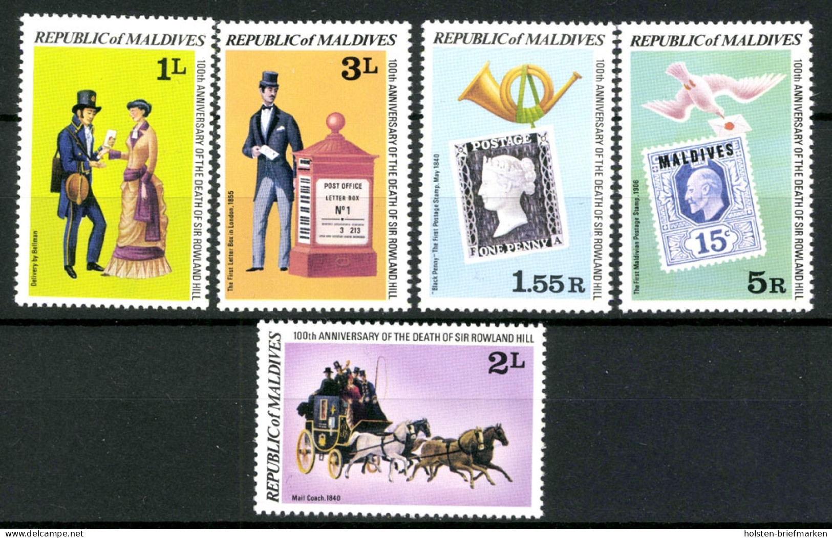 Malediven, MiNr. 816-820 A, Postfrisch - Malediven (1965-...)