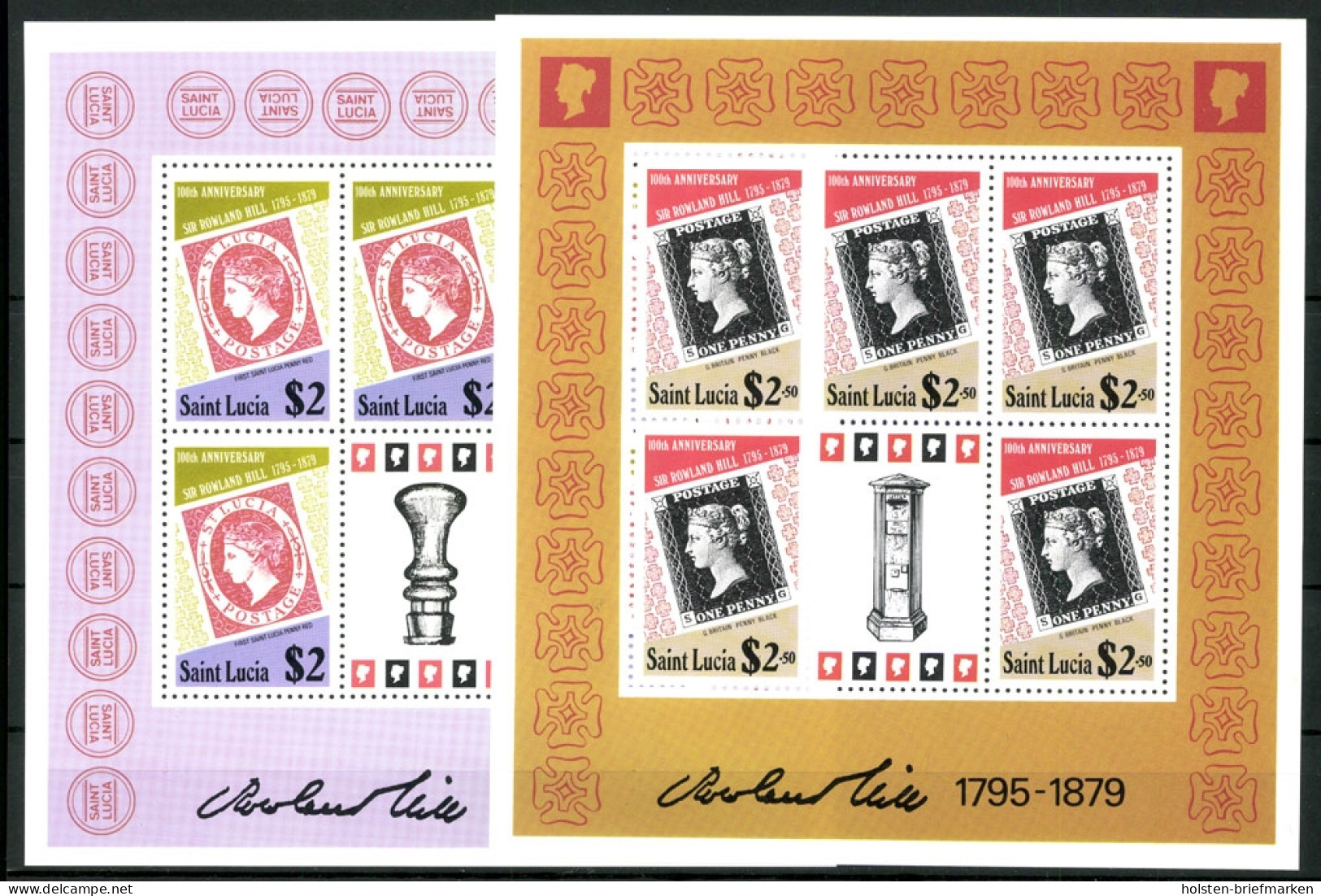 St. Lucia, MiNr. 467-470 Kleinbögen, Postfrisch - St.Lucia (1979-...)